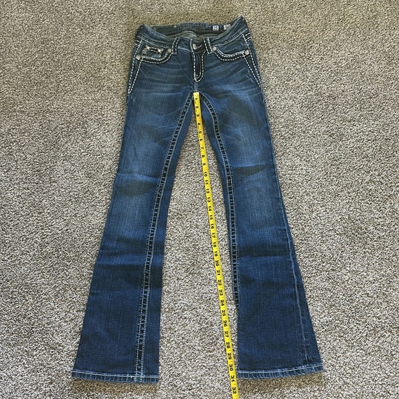 Miss me size 25 white stich dark wash jeans - Picture 4 of 4